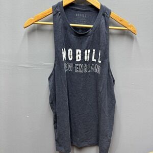 NOBULL New England Heather Navy Graphic Racerback Muscle Tank Top Small